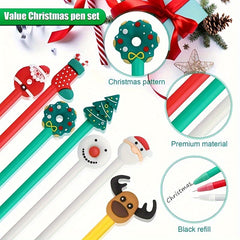 Christmas Gel Pens 0.5mm Fine Point Ink Cartoon Ballpoint