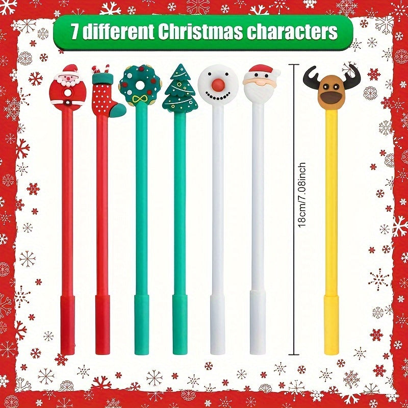 Christmas Gel Pens 0.5mm Fine Point Ink Cartoon Ballpoint