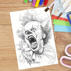 Zombie Laughing Coloring Book for Teens & Adults 22 Pages Mixed Thick Paper