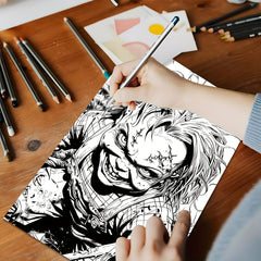 Zombie Laughing Coloring Book for Teens & Adults 22 Pages Mixed Thick Paper
