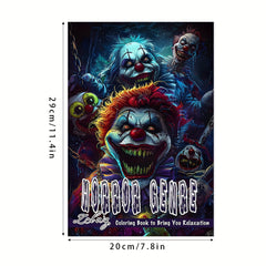 Zombie Laughing Coloring Book for Teens & Adults 22 Pages Mixed Thick Paper