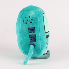 Retro Robot Plush Toy Green Polyester Doll with Buttons & Wires