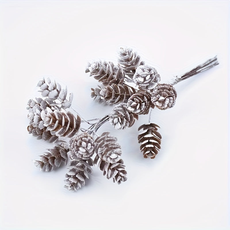 10pcs Artificial Pine Cone Bouquet for DIY Wreaths, Weddings, Home Decor