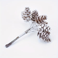 10pcs Artificial Pine Cone Bouquet for DIY Wreaths, Weddings, Home Decor