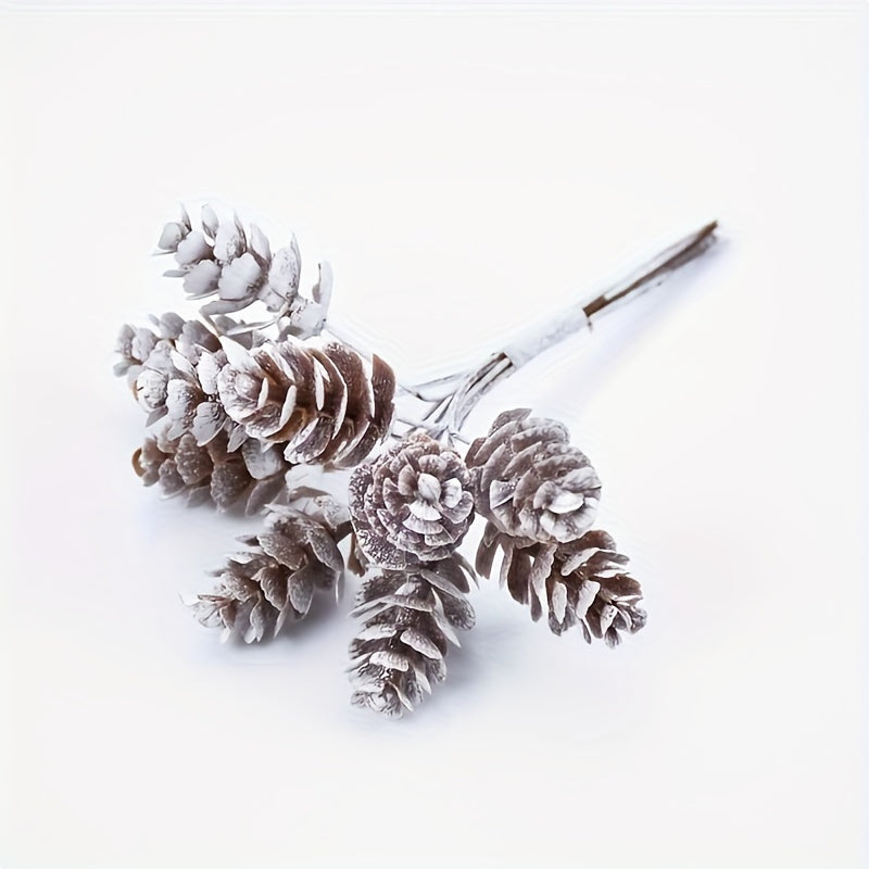 10pcs Artificial Pine Cone Bouquet for DIY Wreaths, Weddings, Home Decor