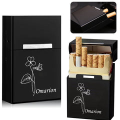 Personalized Cigarette Case Floral Design Waterproof & Portable Tobacco Holder