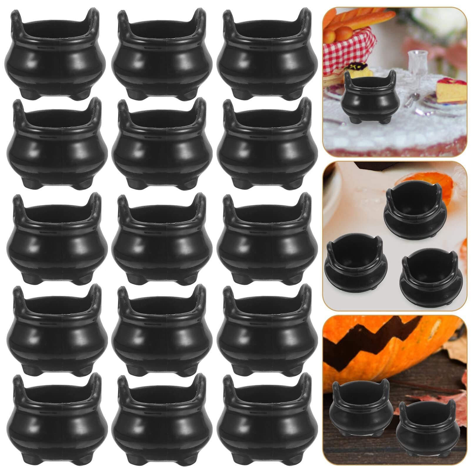 12pcs Mini Witch'S Cauldrons Halloween Witch Pots Party Favors Bag Decorations