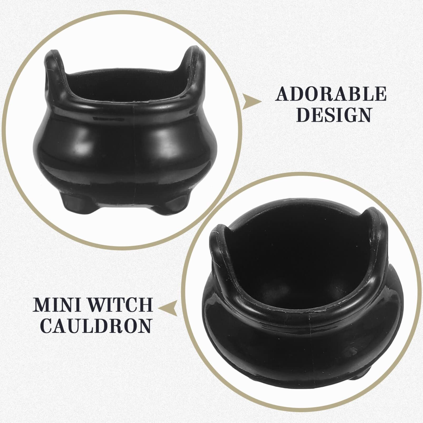 12pcs Mini Witch'S Cauldrons Halloween Witch Pots Party Favors Bag Decorations