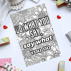 Deluxe Stress Relief Coloring Book 22 Pages Unique Designs Teens Adults Gift