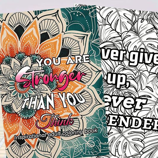 Deluxe Stress Relief Coloring Book 22 Pages Unique Designs Teens Adults Gift