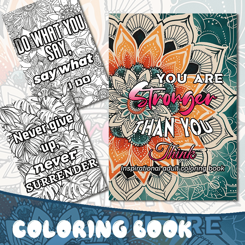 Deluxe Stress Relief Coloring Book 22 Pages Unique Designs Teens Adults Gift