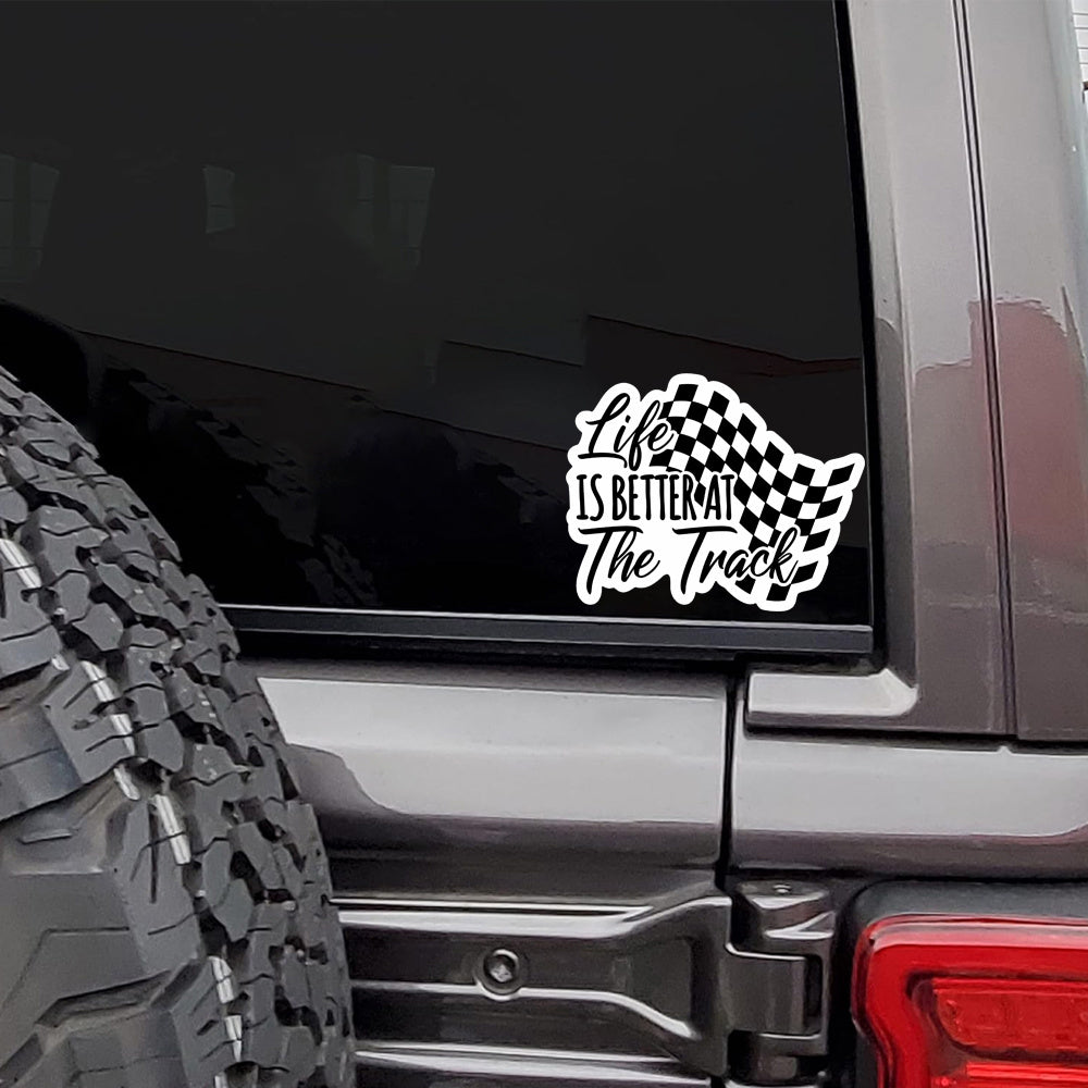 Fantasy Heart Plaid Vinyl Sticker Matte for Trucks Laptops Water Bottles