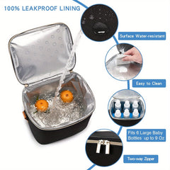 Breastmilk Cooler Bag with Ice Pack Leakproof Lining Insulated Lunch Carrier