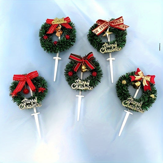 Burlap Christmas Cake Toppers - Wreaths, Trees, Reindeer & More