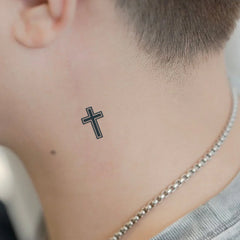 Semi-Permanent Cross Design Temporary Tattoos for Adults and Teens