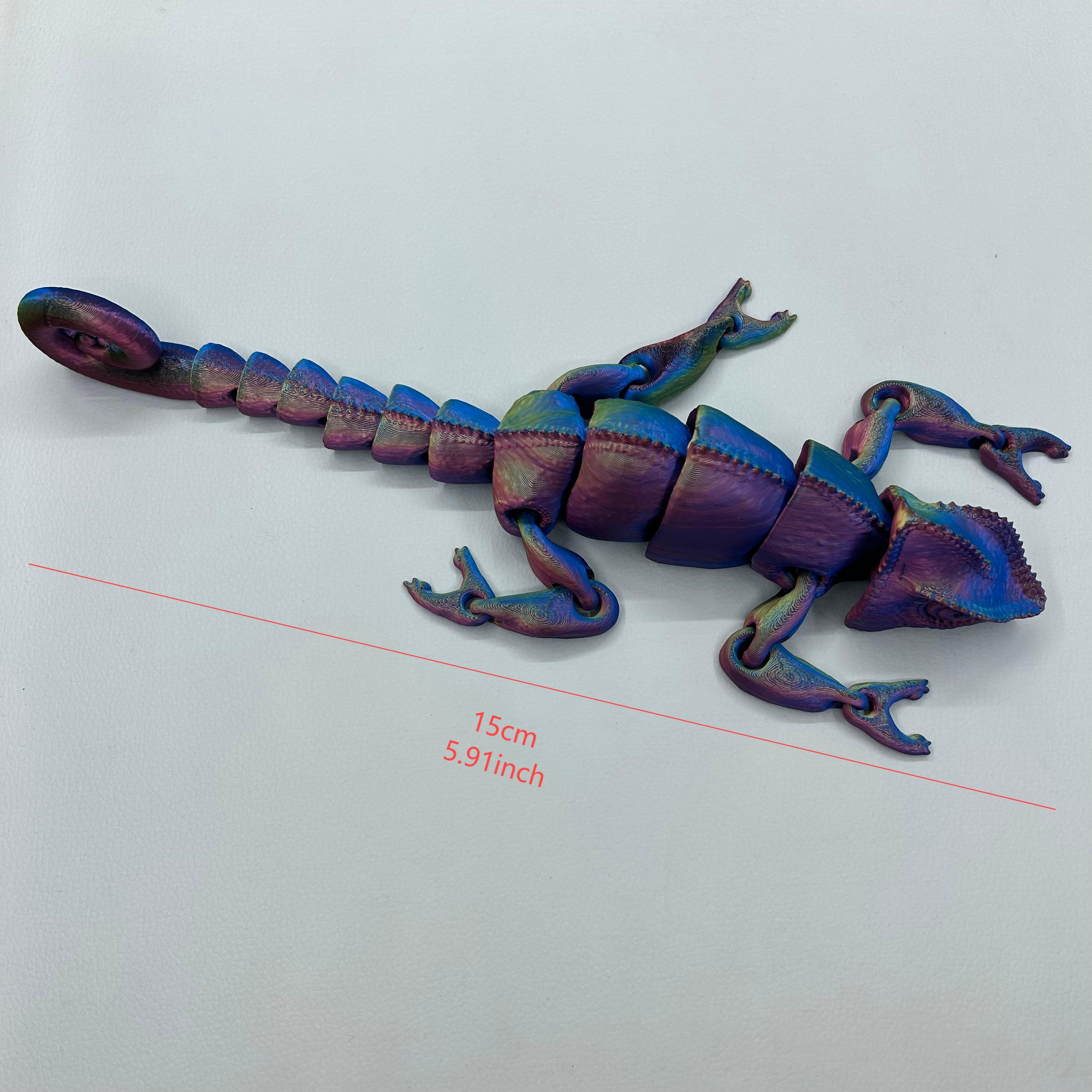 3D Printed Colorful Chameleon Tabletop Ornament