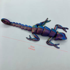 3D Printed Colorful Chameleon Tabletop Ornament
