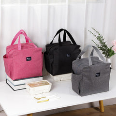 Large Insulated Lunch Cooler Bag Waterproof Oxford Fabric Zipper Closure