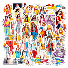 50pcs Maiden Themed Stickers for DIY Decoration