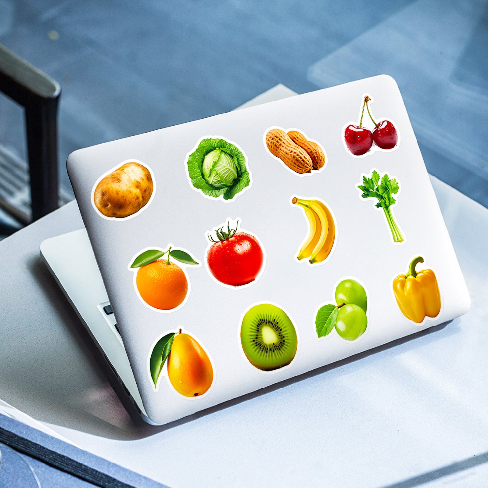 50pcs Vinyl Fruit & Vegetable Decals Food Designs Self Adhesive for DIY Teens