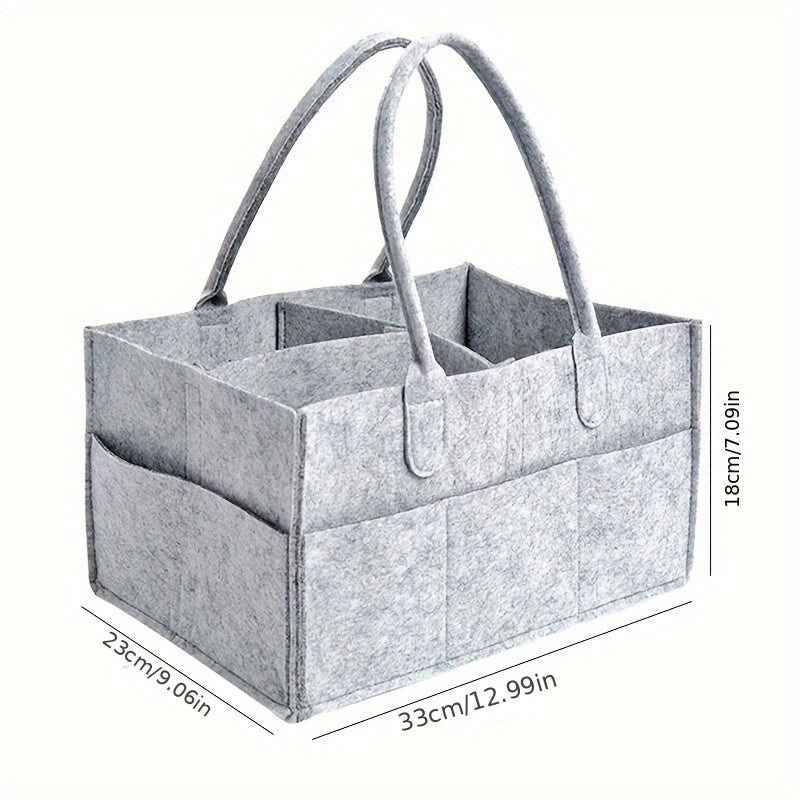 Large Capacity Foldable Diaper Organizer Bag with Handles