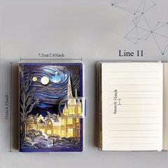 A7 Hardcover Mini Notebook 70 Sheets Plain Paper Mixed Theme Writing Supplies