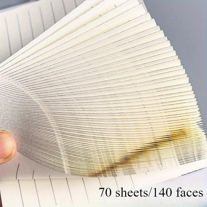 A7 Hardcover Mini Notebook 70 Sheets Plain Paper Mixed Theme Writing Supplies