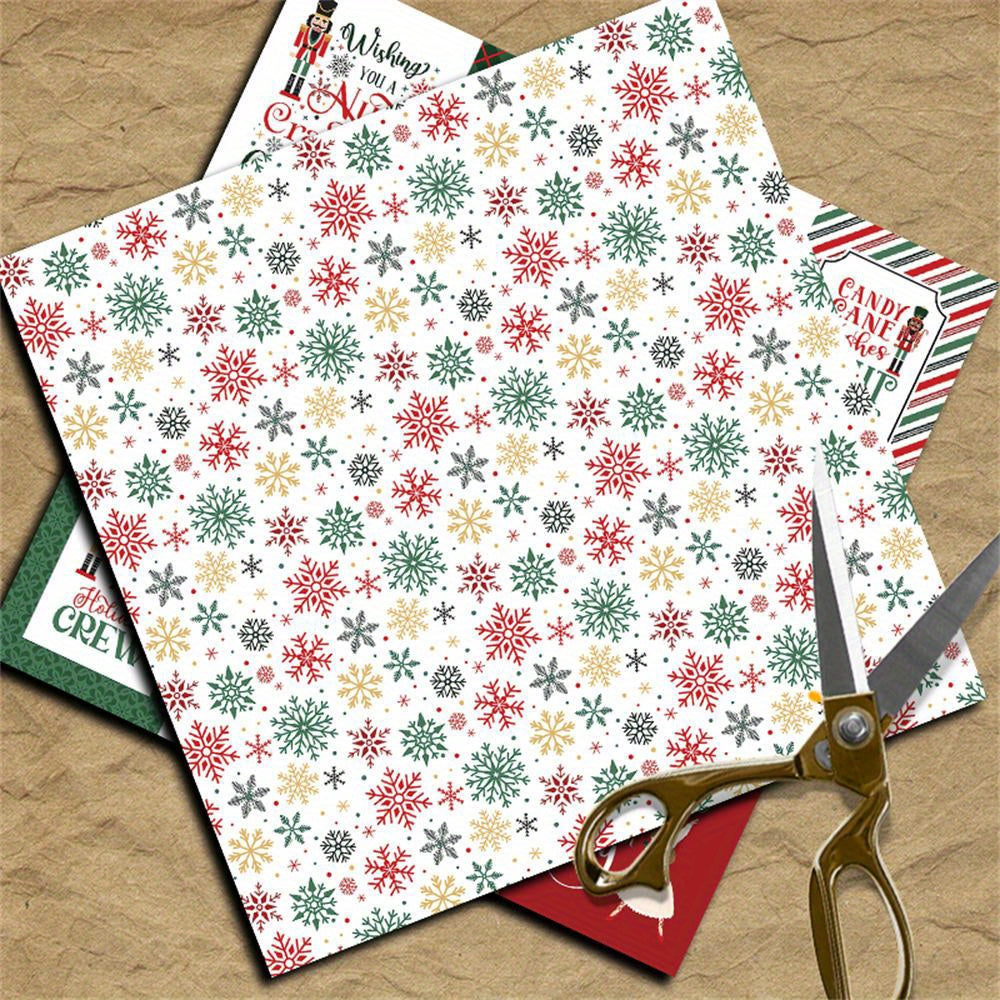 12 Sheets Vintage Nutcracker Craft Paper Set for DIY Projects