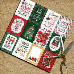 12 Sheets Vintage Nutcracker Craft Paper Set for DIY Projects