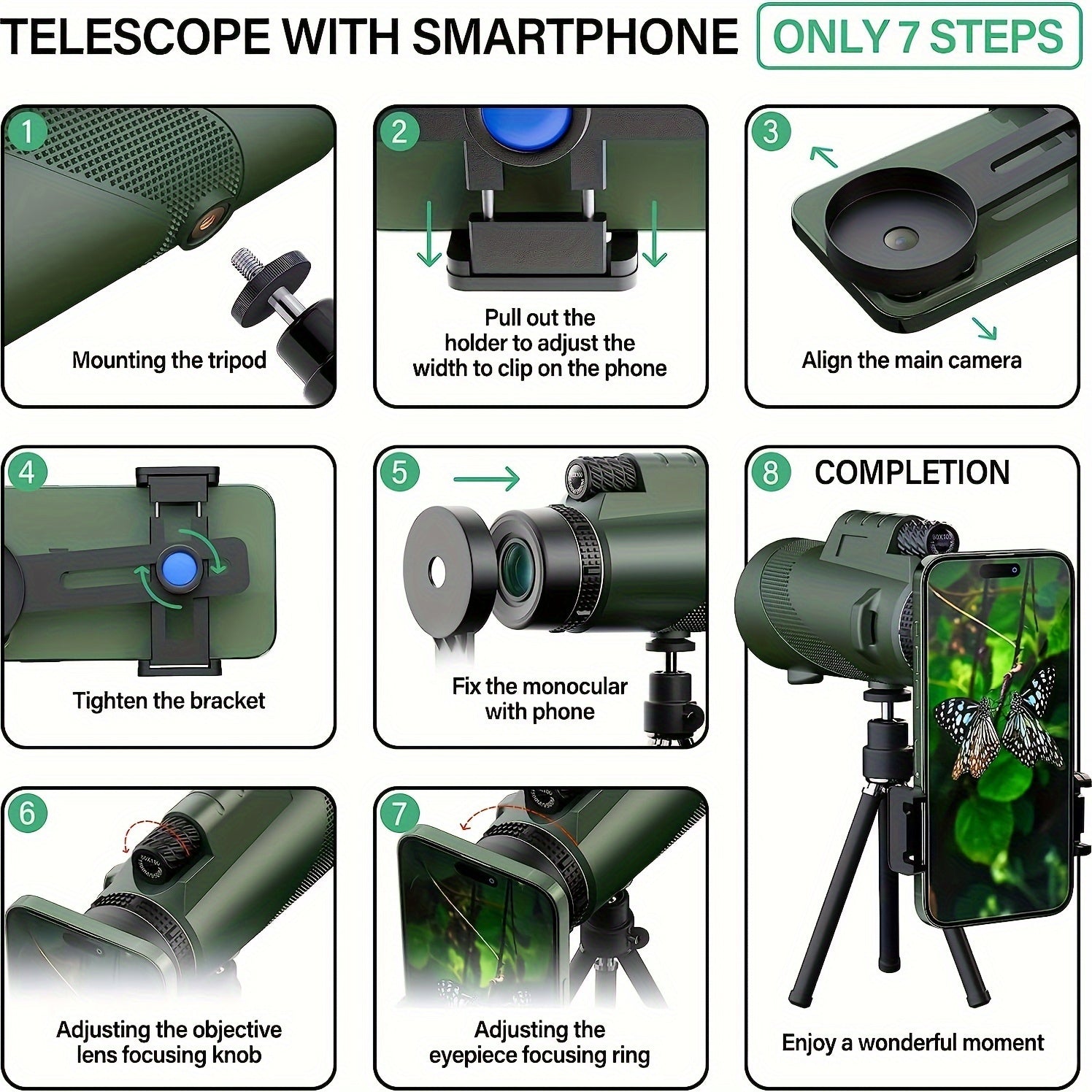 Compact Monoculars for Outdoor Adventures - Ideal for Hiking and Sightseeing