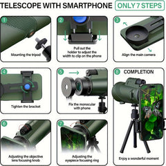 Compact Monoculars for Outdoor Adventures - Ideal for Hiking and Sightseeing