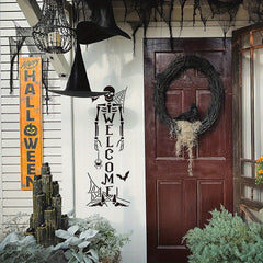 Reusable Skeleton Stencil with Welcome and Halloween Designs