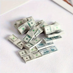 15pcs Bundle Mini Doll Banknote Models Dollhouse Accessories