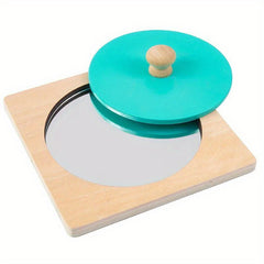 Interlocking Wooden Mirror Puzzle Busy Board for Toddlers
