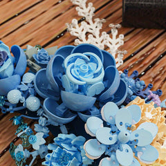 Moon Flowers Building Blocks Set DIY Home Decor ABS Plastic Floral Arrangement