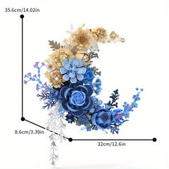Moon Flowers Building Blocks Set DIY Home Decor ABS Plastic Floral Arrangement
