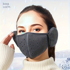 2pcs Winter Warm Face Mask Ear Covers Unisex Cold Protection Balaclava