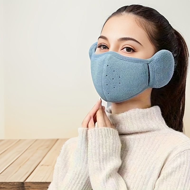 2pcs Winter Warm Face Mask Ear Covers Unisex Cold Protection Balaclava
