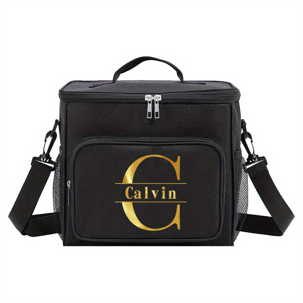 Canvas Insulated Lunch Cooler Bag Adjustable Strap Waterproof Portable