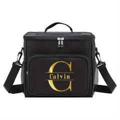 Canvas Insulated Lunch Cooler Bag Adjustable Strap Waterproof Portable