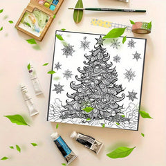 Deluxe Christmas Tree Paint By Number Coloring Book 22 Page