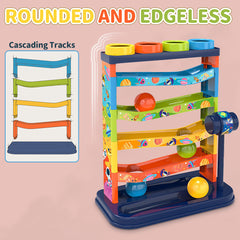 Colorful Rolling Ball Track Toy Set Education Pounding Toy Fun Gift