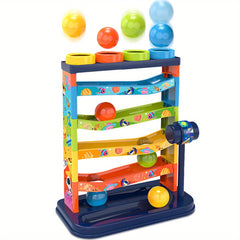 Colorful Rolling Ball Track Toy Set Education Pounding Toy Fun Gift