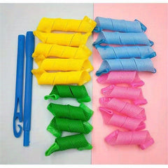 Magic Spiral Hair Curlers Set No Heat Curls for Long & Short Hair