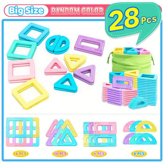 Magnetic Big Size Macaron Construction Set Educational Toy