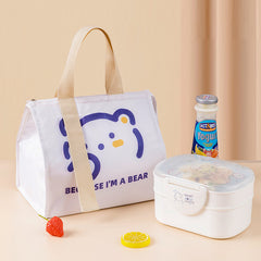 Insulated Lunch Box Tote Bag Large Capacity Cartoon for Office Workers and Stude
