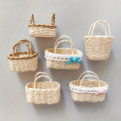 Mini Basket Small Cloth Weaving Paper Vine Basket Decoration Easter