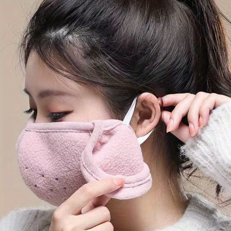Winter Ear Cover And Mask Set - Cold Proof Breathable Polyester - Hiking Skiing