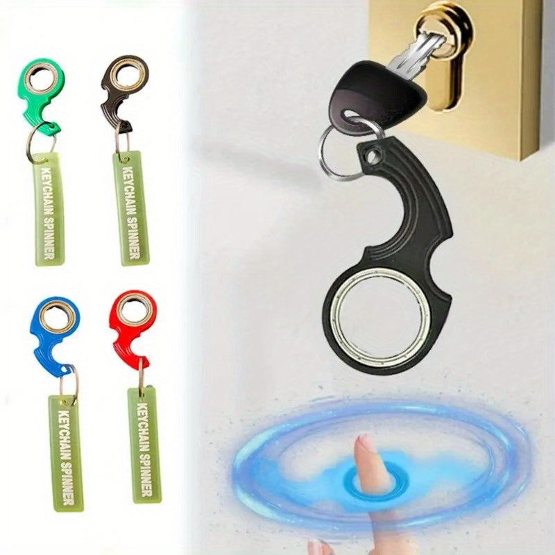 Multicolor Spinner Keychain Stainless Steel Stress Reducer Gadget