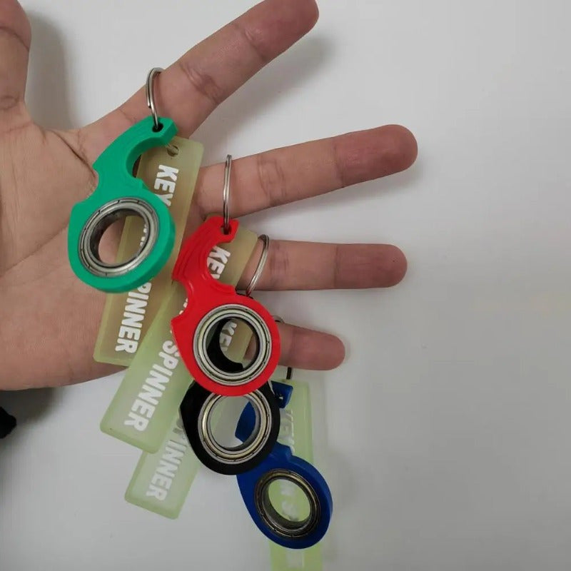 Multicolor Spinner Keychain Stainless Steel Stress Reducer Gadget